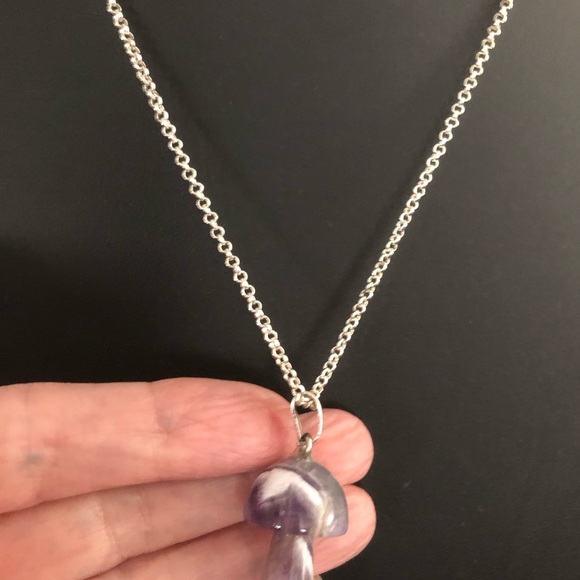 Amethyst Mushroom Necklace - Picture 3 of 7